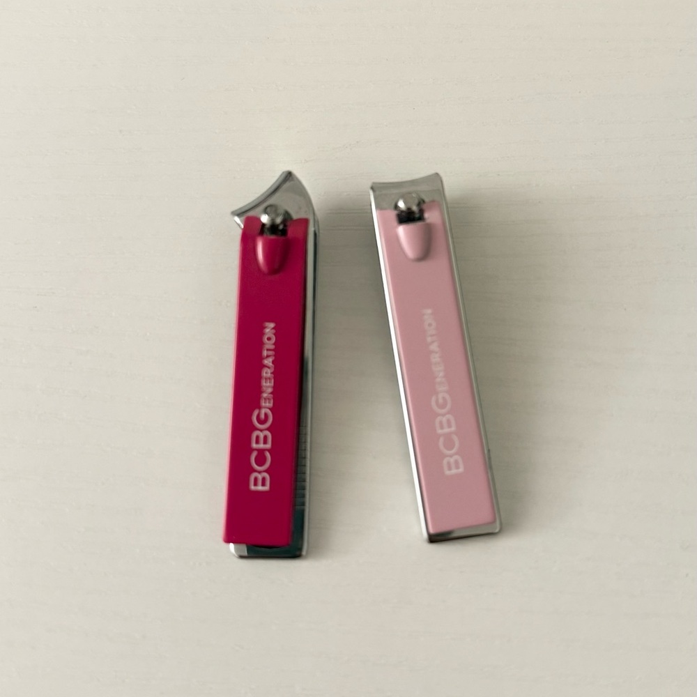Set of BCBGeneration pink nail clippers